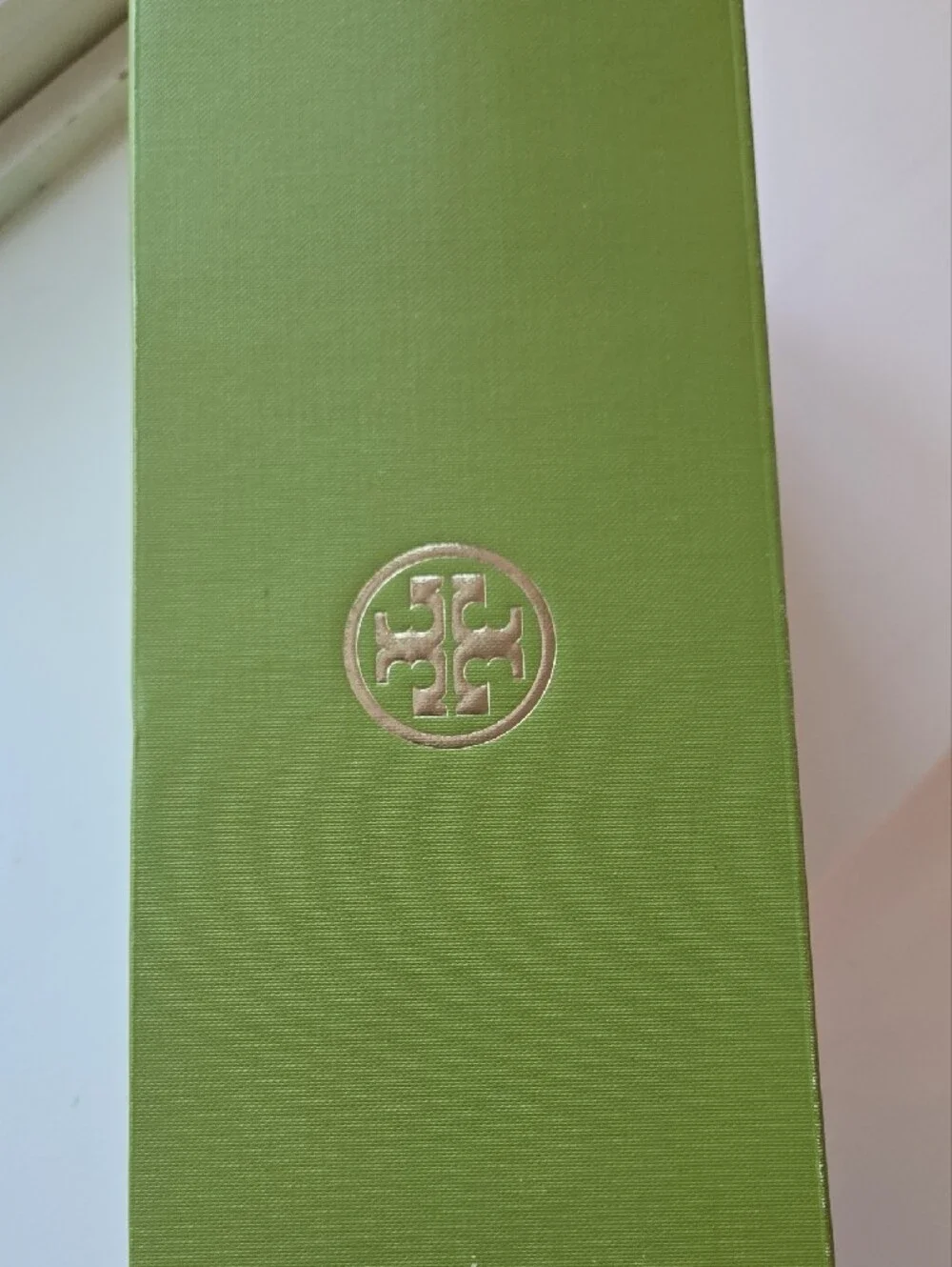 Tory Burch White Slide Sandals with Gold Logo Accent